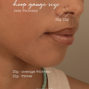 Dainty Faux Nose Ring No Piercing Needed, Sterling Silver, Rose Gold, 22g/20g