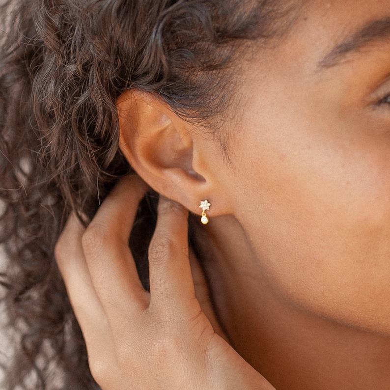 Dainty Floral Embrace Minimalist Stud Earrings for Timeless Elegance