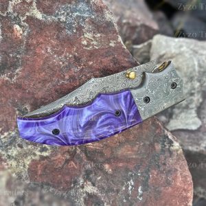 Damascus Pocket Knife The Ultimate Groomsmen, EDC, and Corporate Item