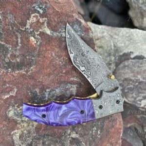 Damascus Pocket Knife The Ultimate Groomsmen, EDC, and Corporate Item