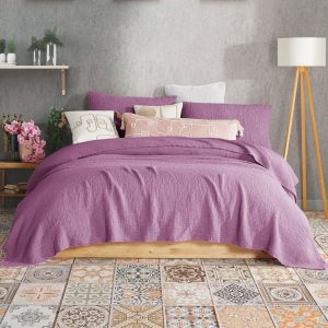 Damson Color Pure Cotton 4-Layer Gauze Throw Luxurious Comfort for All Sizes