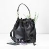 Danae The Ultimate Black Leather Drawstring Bucket Bag for Women