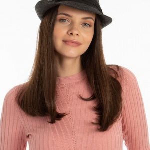 Dark Gray Tweed Fedora A Timeless Winter Accessory for Women