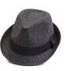 Dark Gray Tweed Fedora A Timeless Winter Accessory for Women