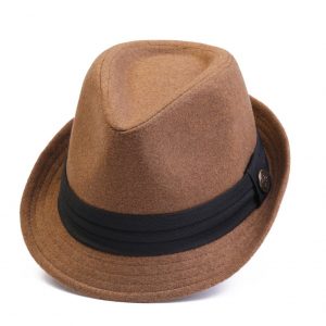 Dark Gray Tweed Fedora A Timeless Winter Accessory for Women