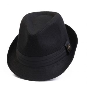 Dark Gray Tweed Fedora A Timeless Winter Essential for Men