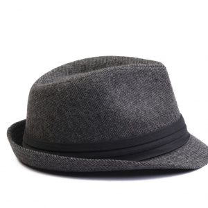 Dark Gray Tweed Fedora A Timeless Winter Essential for Men