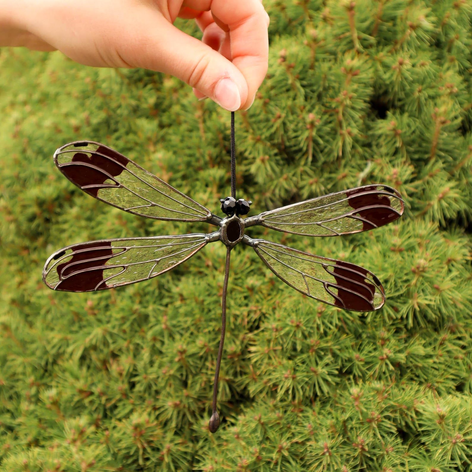 Dazzling Dragonfly Suncatcher – Stained Glass Art, Unique Christmas Ornament & Handmade Present