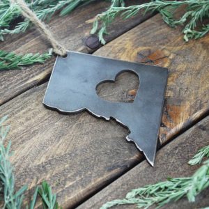 DC Metal State Heart Christmas Tree Ornament A Festive Holiday Keepsake from the District of Columbia