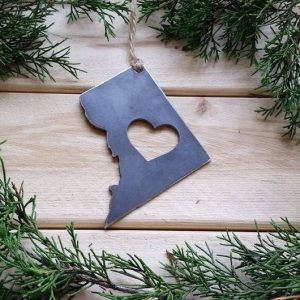 DC Metal State Heart Christmas Tree Ornament A Festive Holiday Keepsake from the District of Columbia