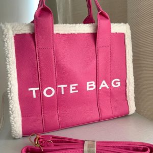 Designer-Inspired Fur Tote Bag A Vintage-Chic Statement for Her