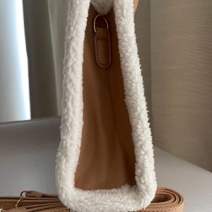 Designer-Inspired Fur Tote Bag A Vintage-Chic Statement for Her