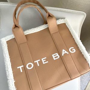 Designer-Inspired Fur Tote Bag A Vintage-Chic Statement for Her