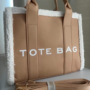 Designer-Inspired Fur Tote Bag A Vintage-Chic Statement for Her