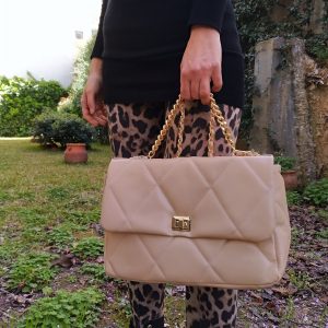 DIAMONDS ARE ETERNAL Timeless Leather Crossbody Bag, Quilted & Convertible