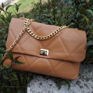 DIAMONDS ARE ETERNAL Timeless Leather Crossbody Bag, Quilted & Convertible