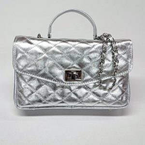 Diamonds Style Genuine Leather Shoulder Bag, Quilted Crossbody, Handmade Greek Elegance