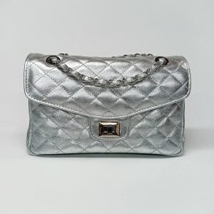 DIAMONDS Style Timeless Leather Shoulder Bag, Elegant Handbag, Quilted Evening Bag, Crossbody Bag