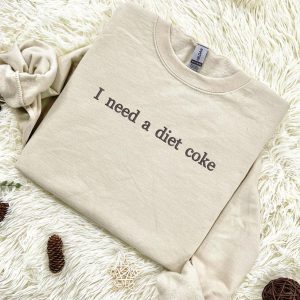Diet Coke Obsession Embroidered Sweatshirt and Bottle Set for the Ultimate Soda Lover