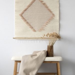 Dip Dyed Wool Tapestry Wall Hanging | Large Macrame Art for Bedroom Decor