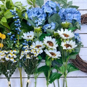 DIY Summer Wreath Kit Craft Your Own Hydrangea and Sunflower Masterpiece