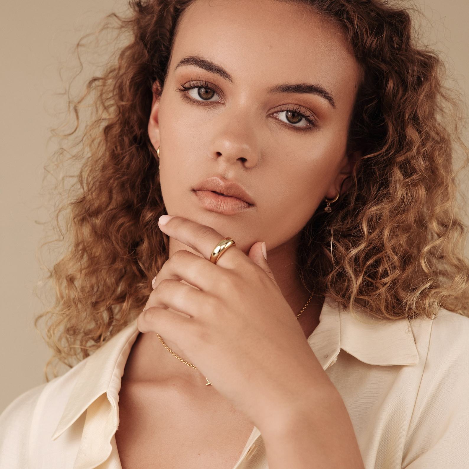 DOME Ring Minimalist Geometric Statement Ring in Silver, Gold, or Rose Gold (RR001)