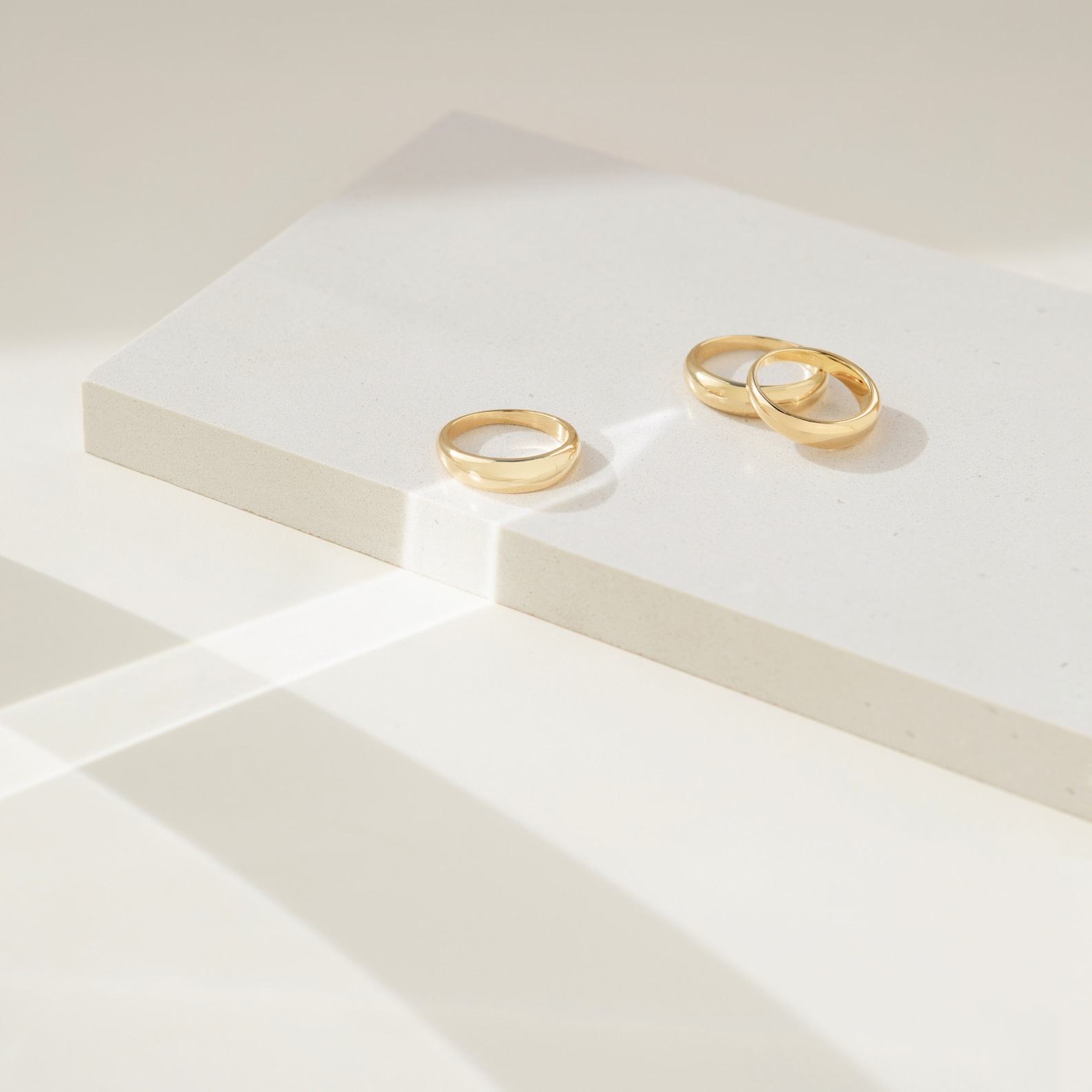 DOME Ring Minimalist Geometric Statement Ring in Silver, Gold, or Rose Gold (RR001)