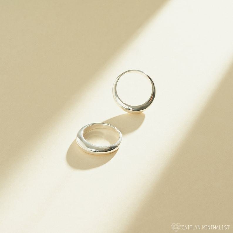 DOME Ring Minimalist Geometric Statement Ring in Silver, Gold, or Rose Gold (RR001)