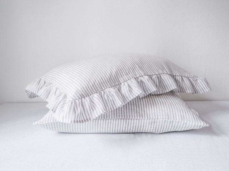 Dreamy Linen Pillowcase Embrace the Elegance of Ruffles