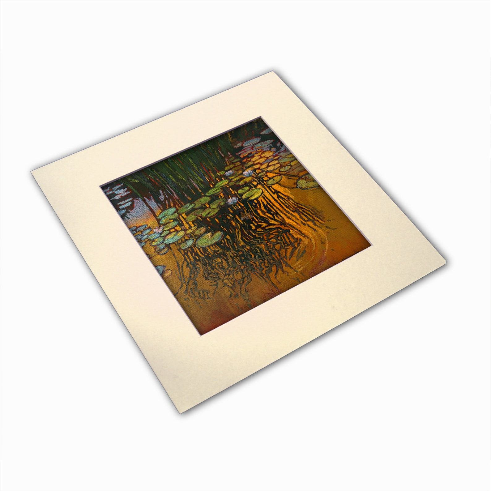 Dusk on the Pond A Tranquil Sunset Gicle Print by Jan Schmuckal