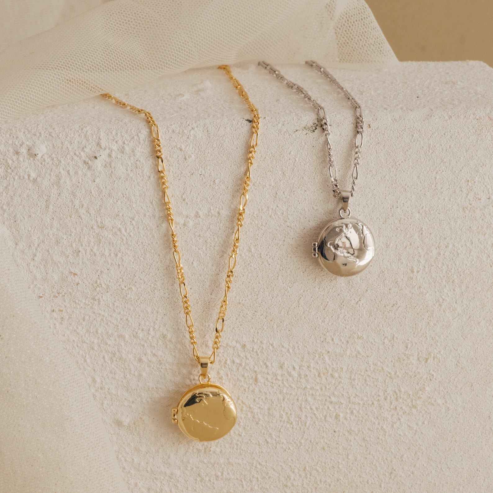 Earth Charm Locket Necklace Capture Your World in a Timeless Keepsake
