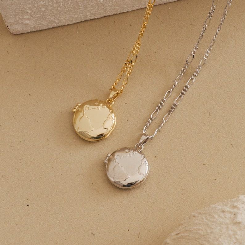 Earth Charm Locket Necklace Capture Your World in a Timeless Keepsake