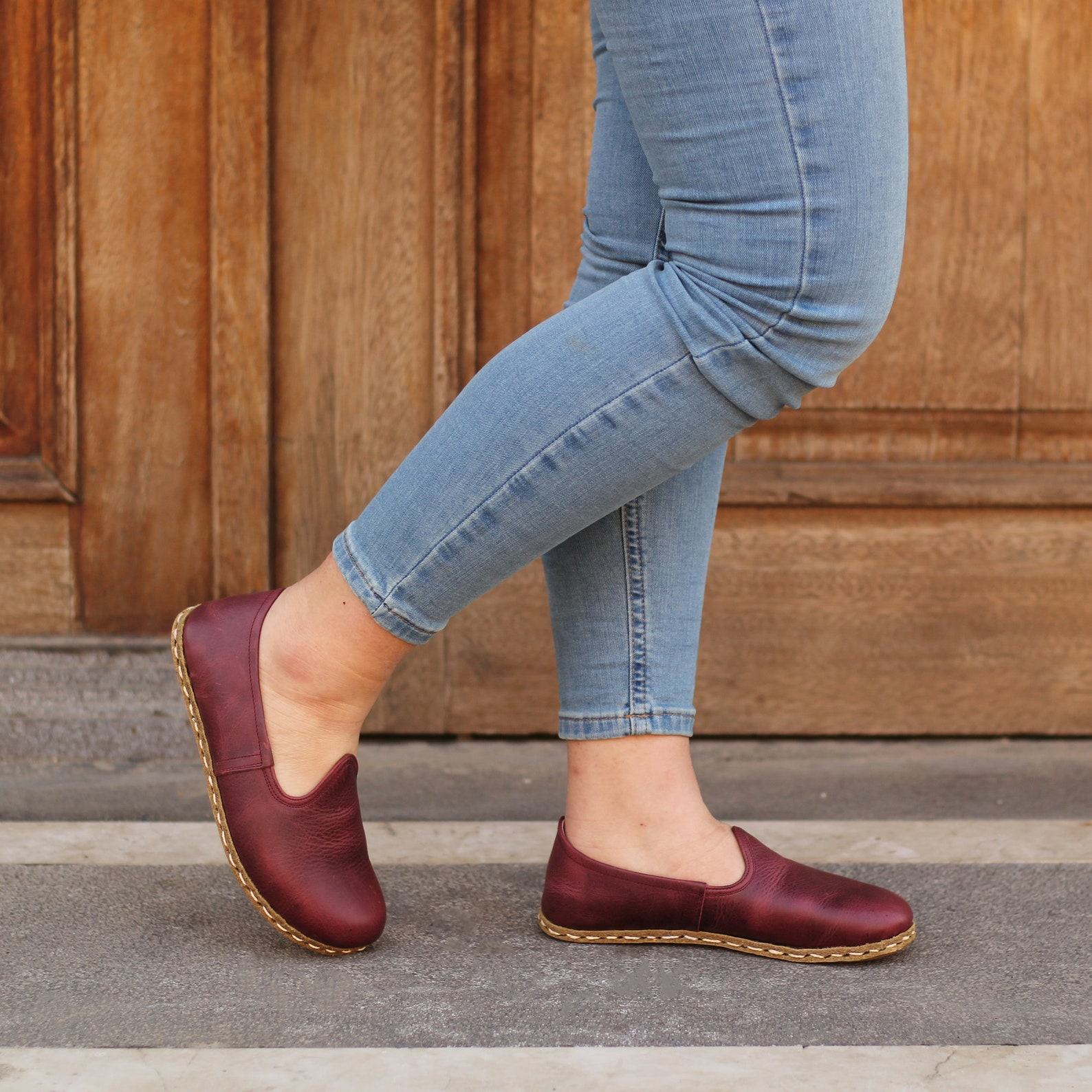 Earth Shoe Women’s Grounding Leather Shoes – Crazy Burgundy – Eco-Friendly Comfort