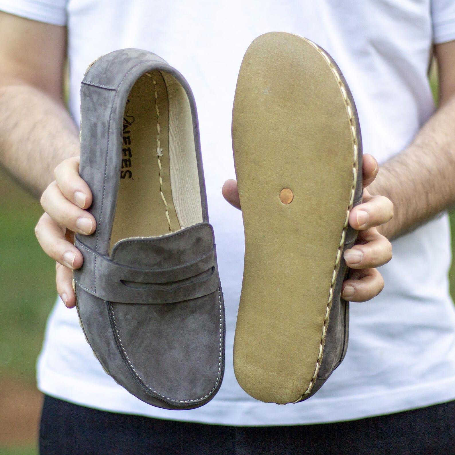 Earthing Shoes Men  Wide Toe, Minimalist Leather Grounding Shoes – Crazy Classic Brown