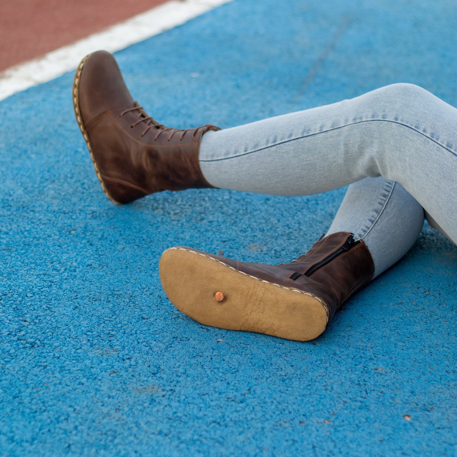 Earthing Women’s Boot Ground Yourself in Style with Barefoot Comfort and Copper Rivets