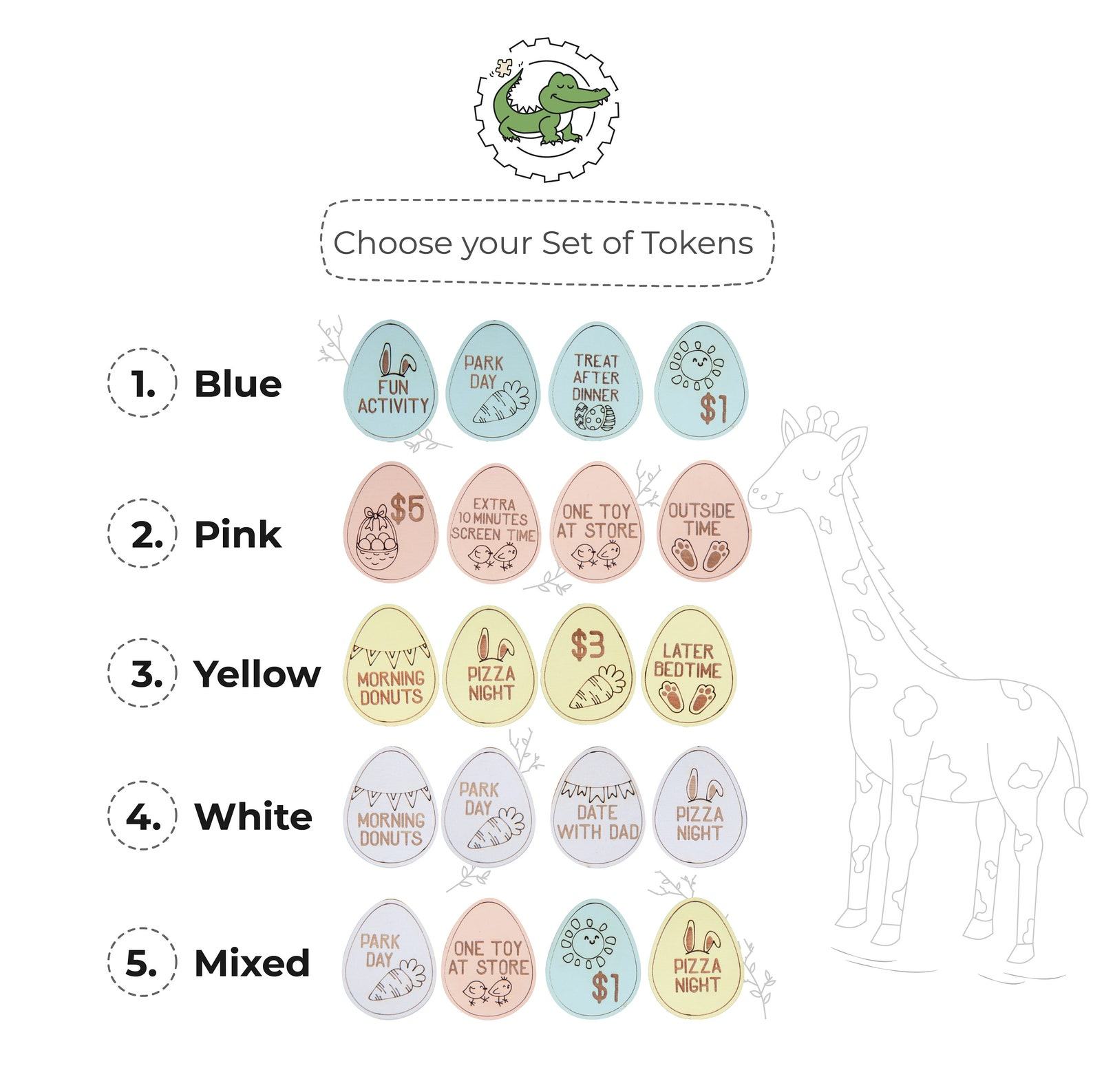 Easter Reward Tokens  Fun Egg Fillers & Basket Stuffers (Set of 16) – Family Easter Hunt Activity!