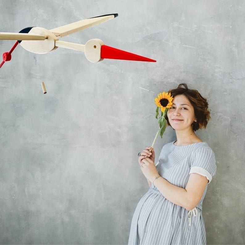 Eco-Friendly Stork Nursery Mobile A Cherished Item for New Parents