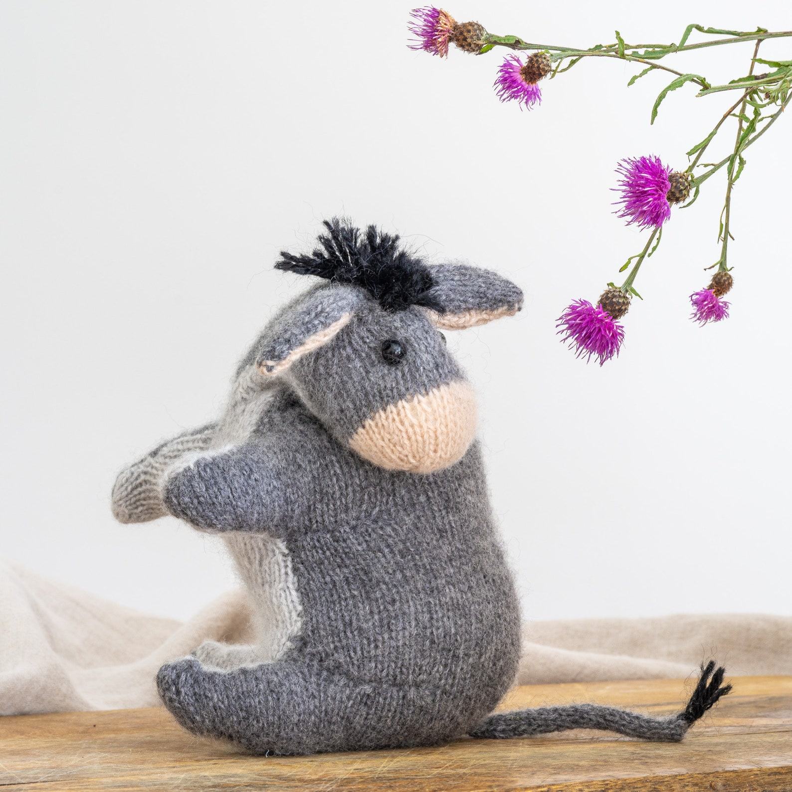 Eeyore Hand-Knitted Donkey A Timeless Companion from Claire Garland’s Beloved Pattern
