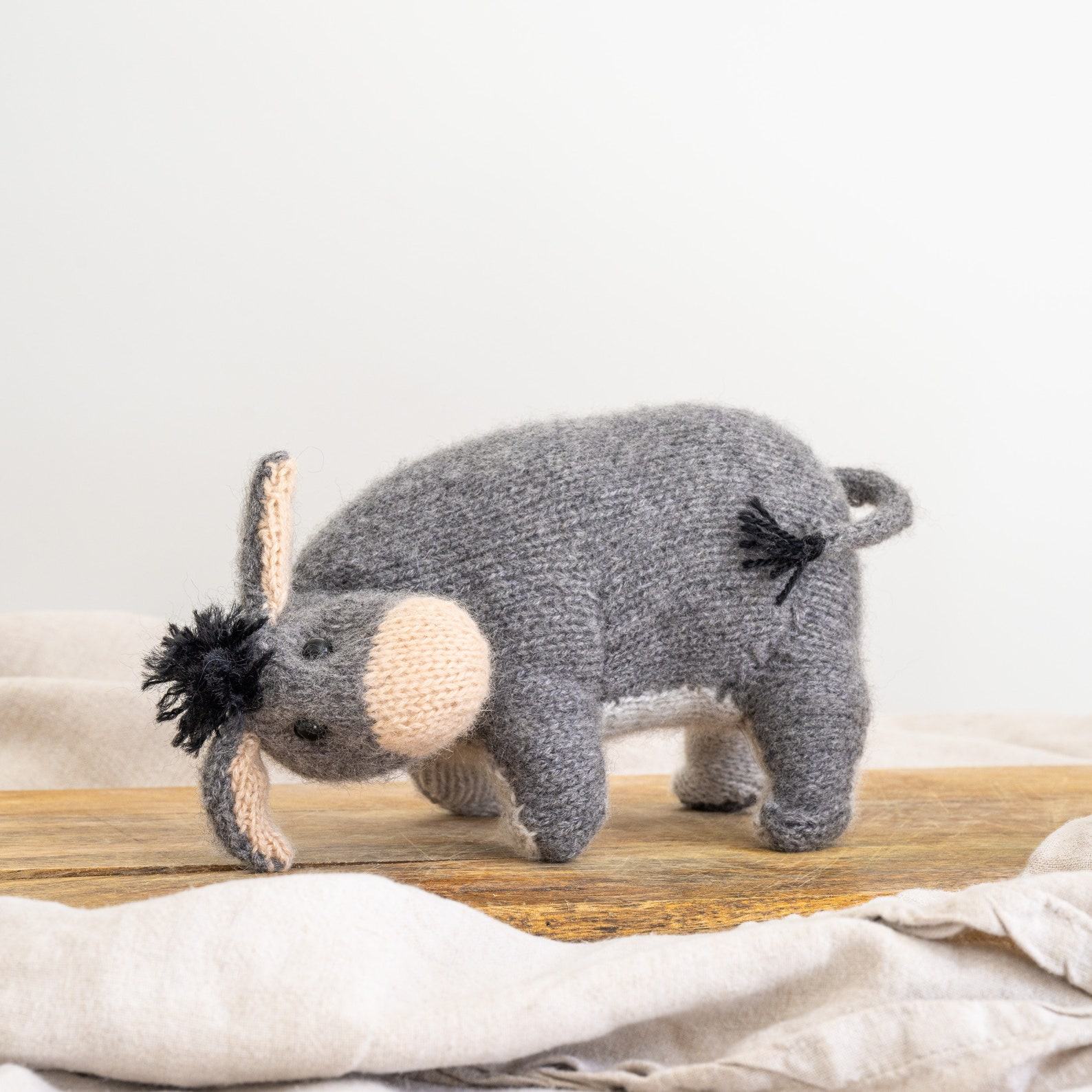 Eeyore Hand-Knitted Donkey A Timeless Companion from Claire Garland’s Beloved Pattern
