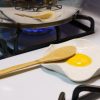 Elevate Your Kitchen Handmade Ceramic Fried Egg Spoon Rest (5″ Wide)
