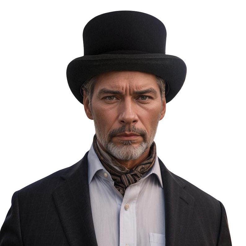 Elite Stiff Wool Felt Black Top Hat The Quintessential Accessory for Formal Occasions