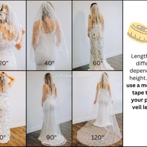Ella Embroidered Veil of Enchanting Blooms, Adorning Your Bridal Vision