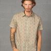 Embark on a Tribal Odyssey Shipibo Short Sleeve Men’s Button-Up Shirt for Urban Explorers and Hippie Aesthetes