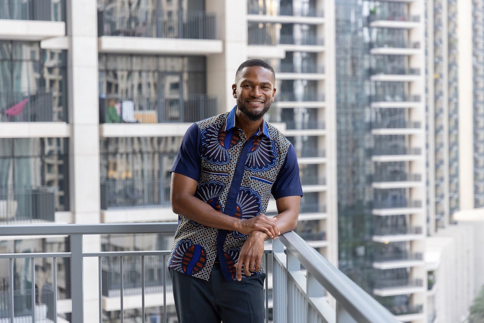 Embrace Cultural Vibrance Zedi’s Navy Men’s African Print Cotton Ankara Shirt - Image 6