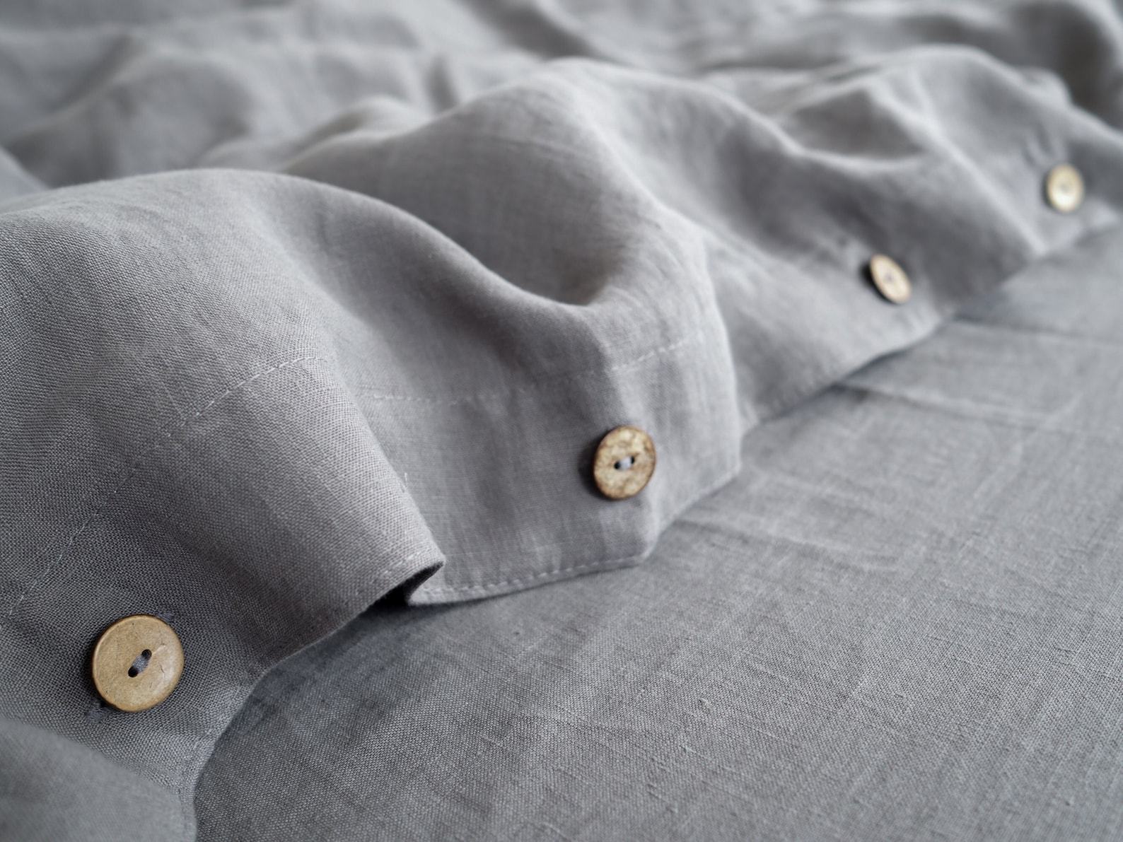 Embrace Nature’s Tranquility Gray Linen Bedding for a Serene Slumber - Image 5