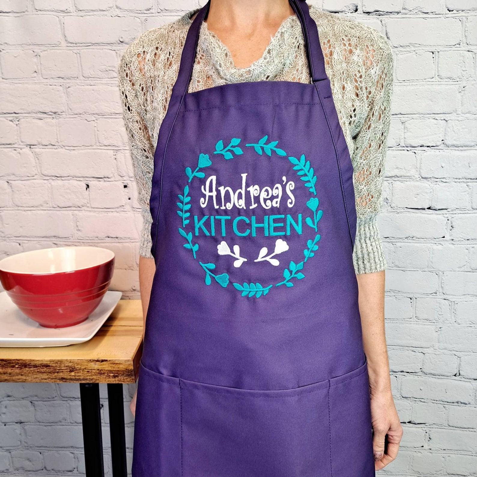 Embroidered Apron Personalize Your Kitchen with a Unique Item