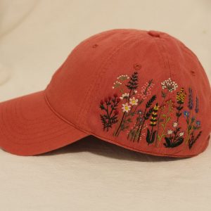Embroidered Botanical Flower Baseball Cap A Unique and Personalized Item