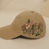 Embroidered Botanical Flower Baseball Cap A Unique and Personalized Item
