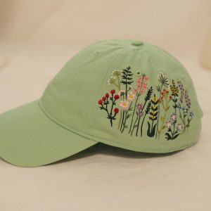 Embroidered Botanical Flower Baseball Cap A Unique and Personalized Item