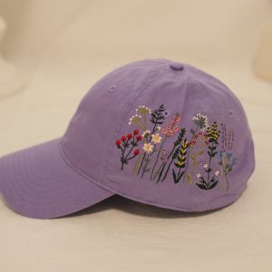 Embroidered Botanical Flower Baseball Cap A Unique and Personalized Item